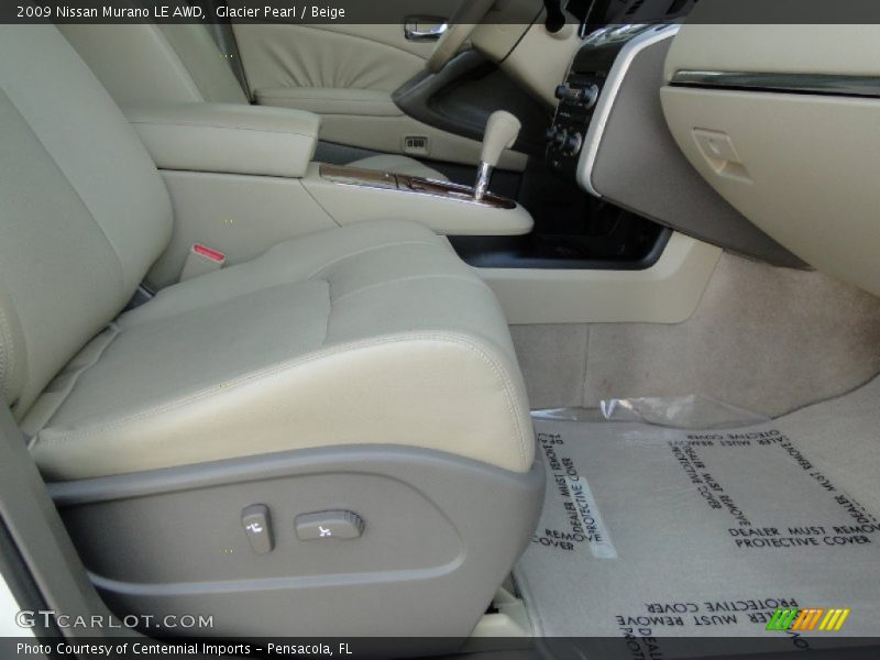 Glacier Pearl / Beige 2009 Nissan Murano LE AWD