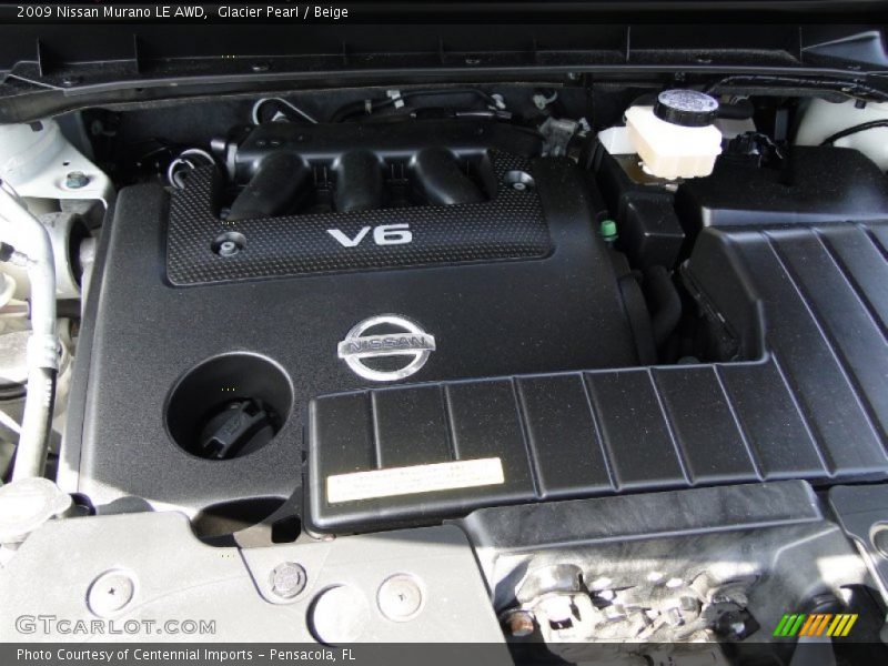 Glacier Pearl / Beige 2009 Nissan Murano LE AWD