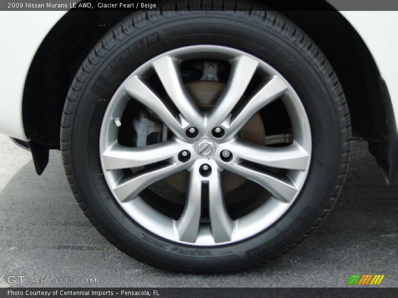 Glacier Pearl / Beige 2009 Nissan Murano LE AWD