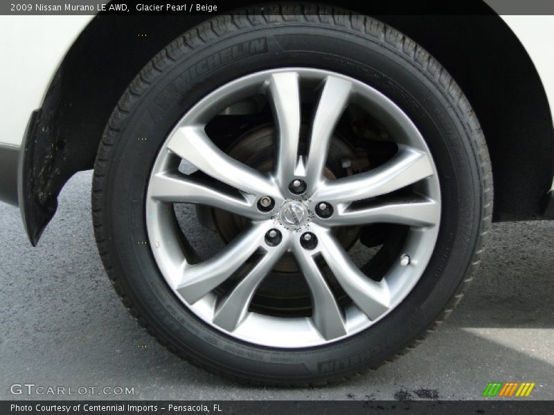 Glacier Pearl / Beige 2009 Nissan Murano LE AWD