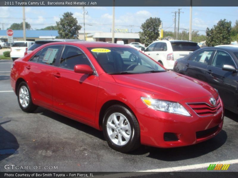 Barcelona Red Metallic / Ash 2011 Toyota Camry LE