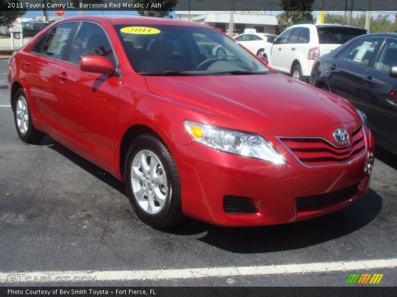 Barcelona Red Metallic / Ash 2011 Toyota Camry LE