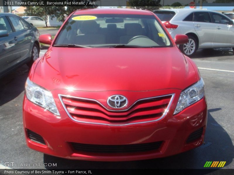 Barcelona Red Metallic / Ash 2011 Toyota Camry LE