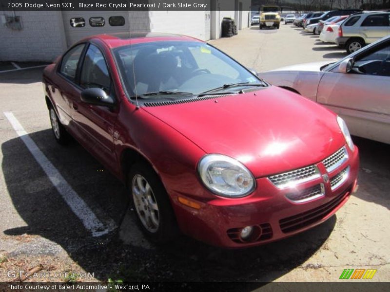 Blaze Red Crystal Pearlcoat / Dark Slate Gray 2005 Dodge Neon SXT