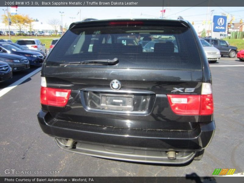 Black Sapphire Metallic / Truffle Brown Dakota Leather 2006 BMW X5 3.0i