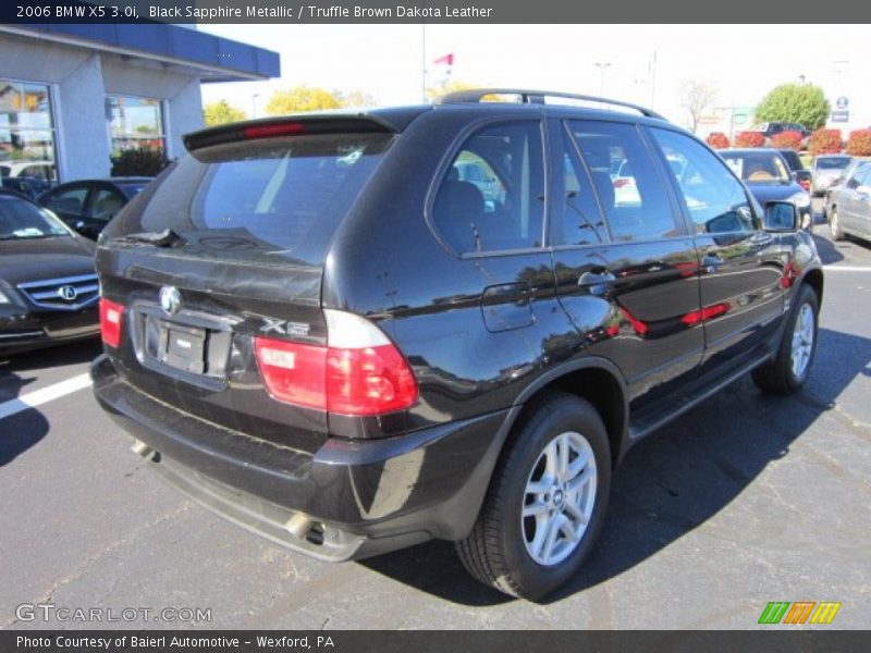 Black Sapphire Metallic / Truffle Brown Dakota Leather 2006 BMW X5 3.0i