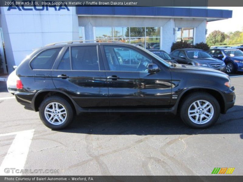 Black Sapphire Metallic / Truffle Brown Dakota Leather 2006 BMW X5 3.0i