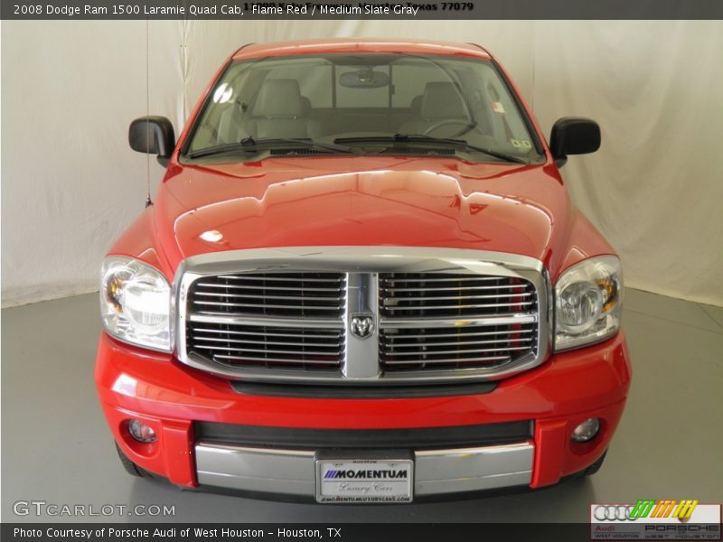 Flame Red / Medium Slate Gray 2008 Dodge Ram 1500 Laramie Quad Cab