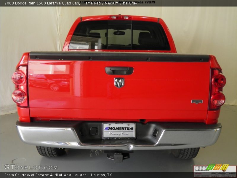 Flame Red / Medium Slate Gray 2008 Dodge Ram 1500 Laramie Quad Cab
