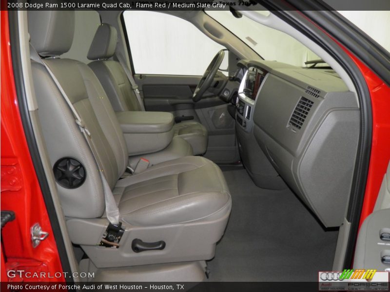 Flame Red / Medium Slate Gray 2008 Dodge Ram 1500 Laramie Quad Cab