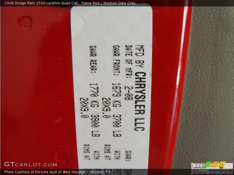 Flame Red / Medium Slate Gray 2008 Dodge Ram 1500 Laramie Quad Cab