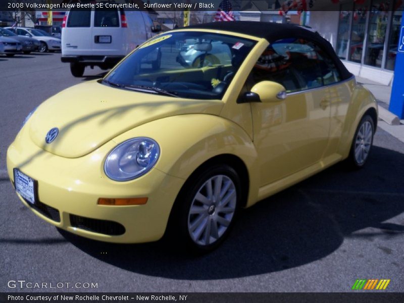 Sunflower Yellow / Black 2008 Volkswagen New Beetle SE Convertible