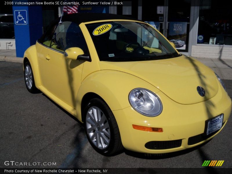 Sunflower Yellow / Black 2008 Volkswagen New Beetle SE Convertible