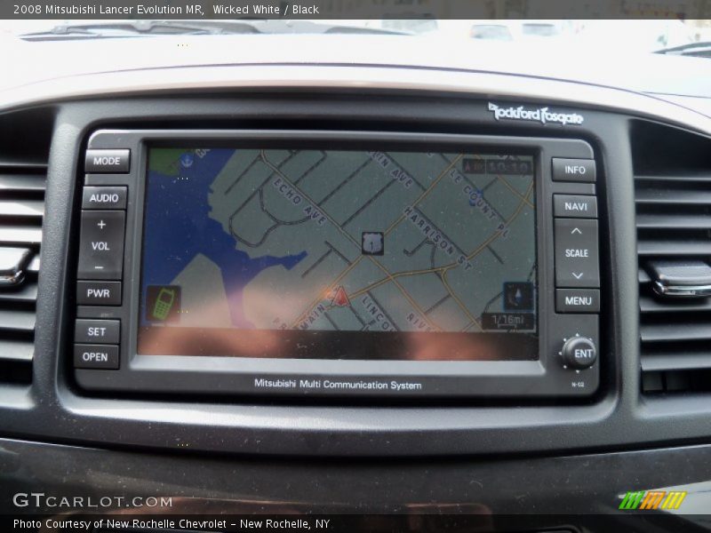 Navigation of 2008 Lancer Evolution MR