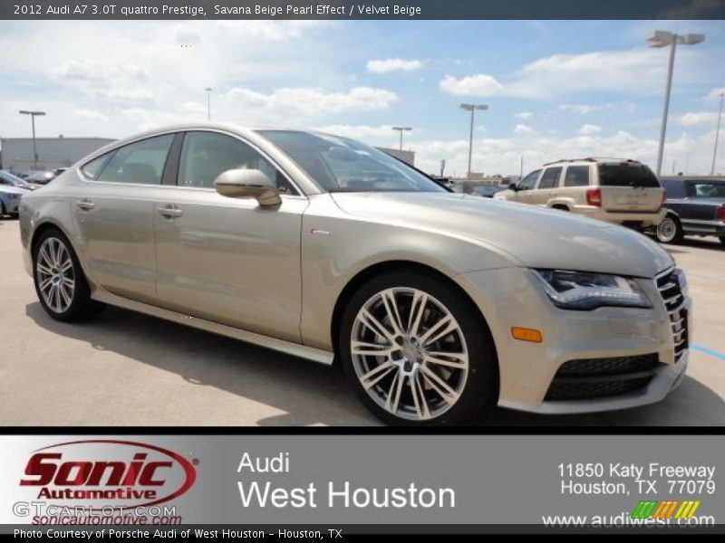 Savana Beige Pearl Effect / Velvet Beige 2012 Audi A7 3.0T quattro Prestige