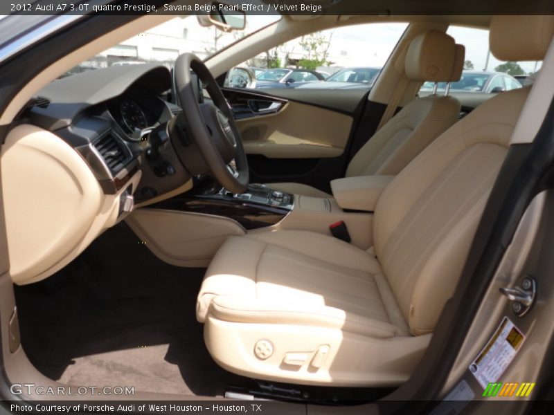  2012 A7 3.0T quattro Prestige Velvet Beige Interior