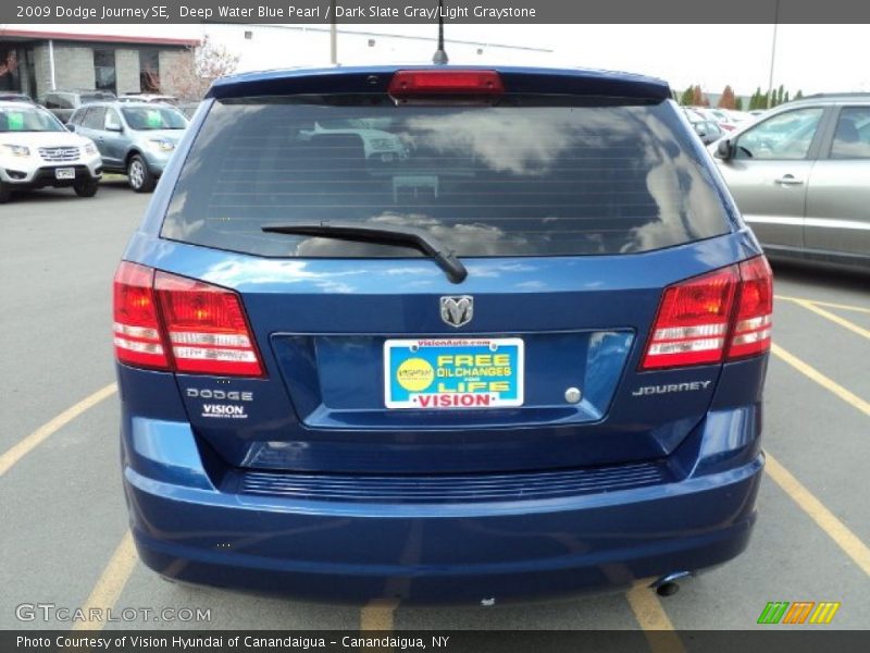Deep Water Blue Pearl / Dark Slate Gray/Light Graystone 2009 Dodge Journey SE