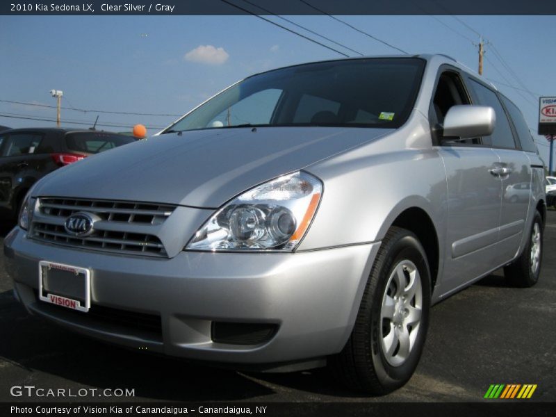 Clear Silver / Gray 2010 Kia Sedona LX