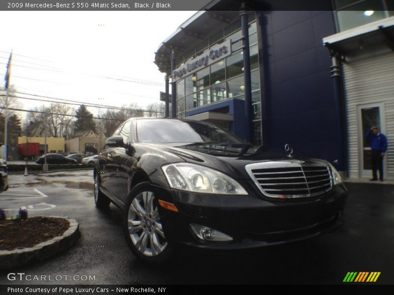 Black / Black 2009 Mercedes-Benz S 550 4Matic Sedan
