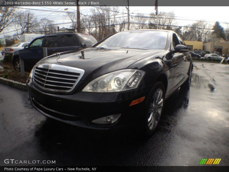 Black / Black 2009 Mercedes-Benz S 550 4Matic Sedan