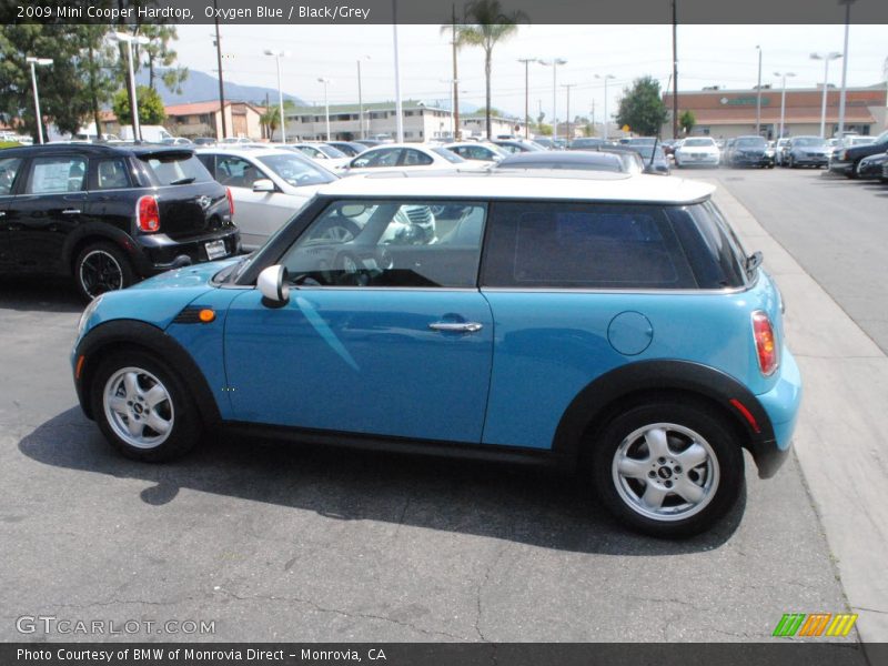 Oxygen Blue / Black/Grey 2009 Mini Cooper Hardtop