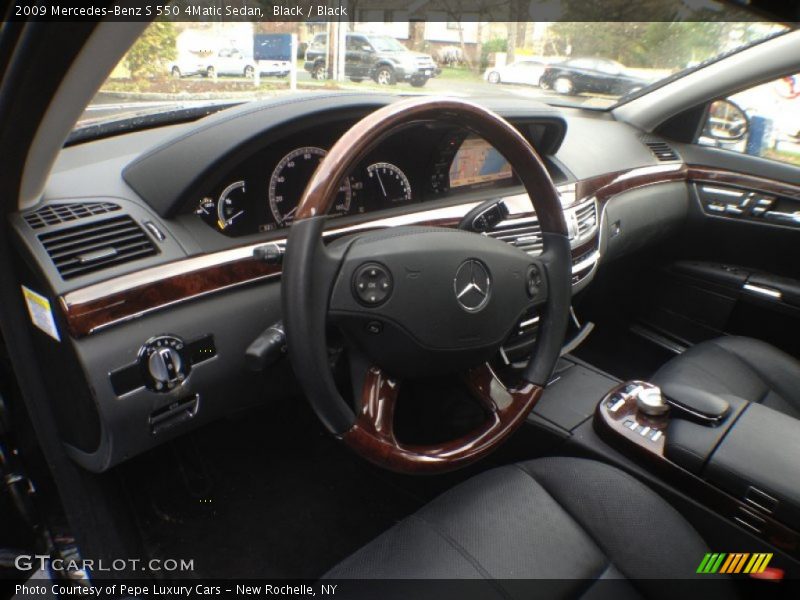 Black / Black 2009 Mercedes-Benz S 550 4Matic Sedan