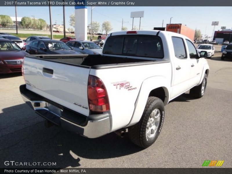 Super White / Graphite Gray 2007 Toyota Tacoma V6 TRD Double Cab 4x4