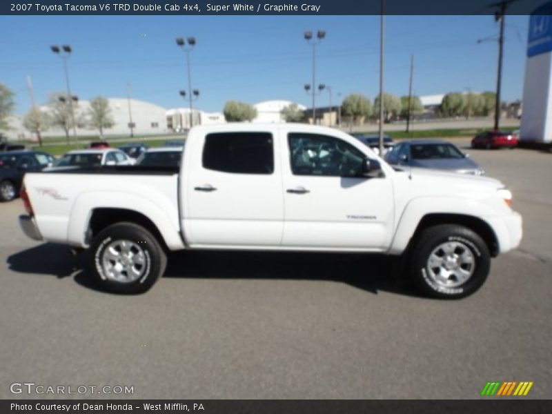 Super White / Graphite Gray 2007 Toyota Tacoma V6 TRD Double Cab 4x4