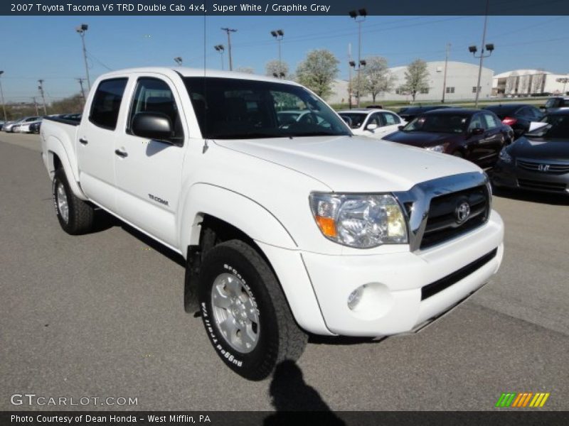 Super White / Graphite Gray 2007 Toyota Tacoma V6 TRD Double Cab 4x4