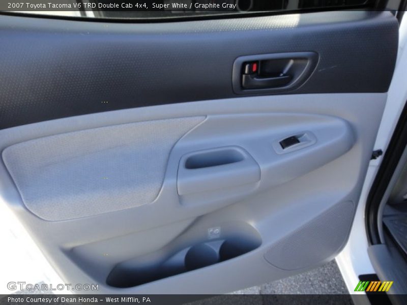 Super White / Graphite Gray 2007 Toyota Tacoma V6 TRD Double Cab 4x4