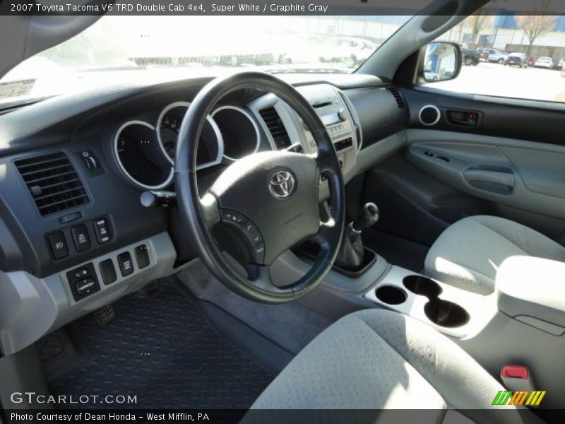 Super White / Graphite Gray 2007 Toyota Tacoma V6 TRD Double Cab 4x4