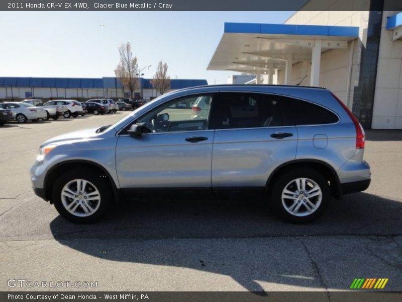Glacier Blue Metallic / Gray 2011 Honda CR-V EX 4WD