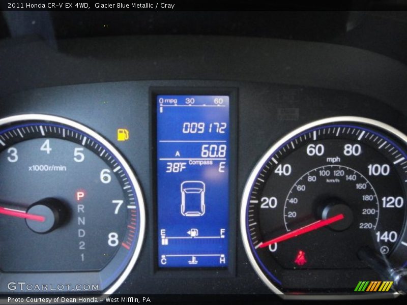 Glacier Blue Metallic / Gray 2011 Honda CR-V EX 4WD