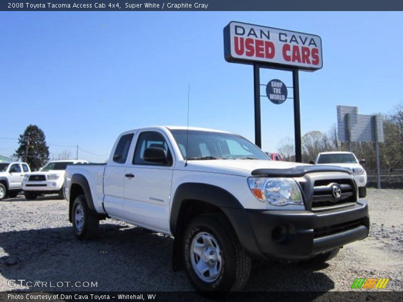 Super White / Graphite Gray 2008 Toyota Tacoma Access Cab 4x4