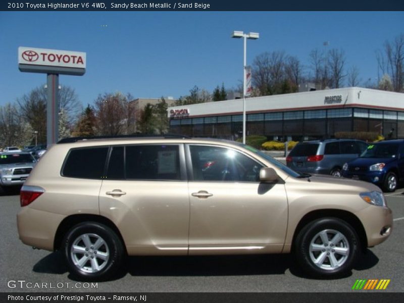 Sandy Beach Metallic / Sand Beige 2010 Toyota Highlander V6 4WD