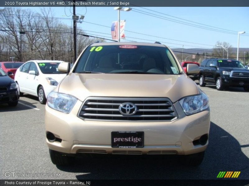 Sandy Beach Metallic / Sand Beige 2010 Toyota Highlander V6 4WD