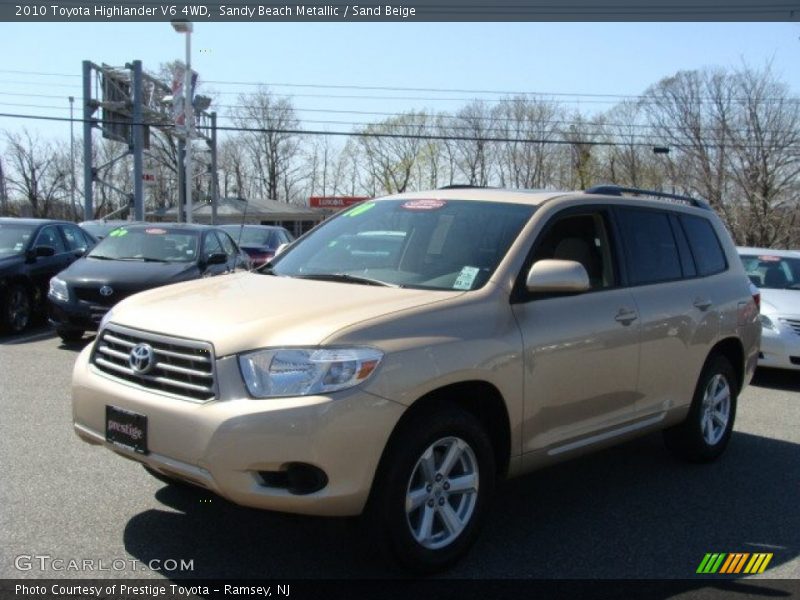 Sandy Beach Metallic / Sand Beige 2010 Toyota Highlander V6 4WD