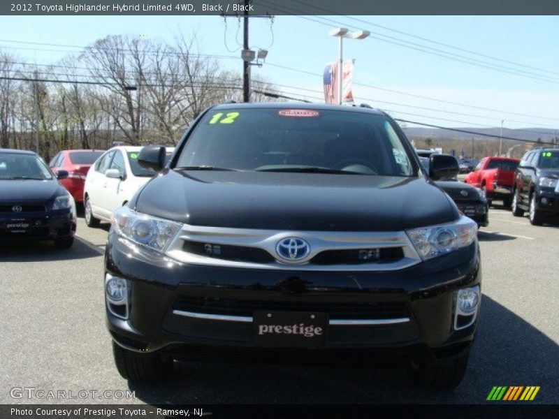 Black / Black 2012 Toyota Highlander Hybrid Limited 4WD