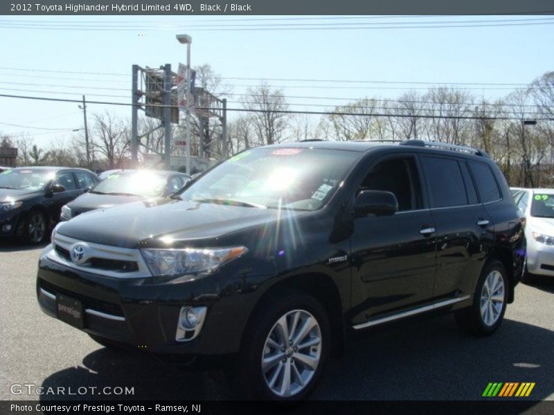 Black / Black 2012 Toyota Highlander Hybrid Limited 4WD