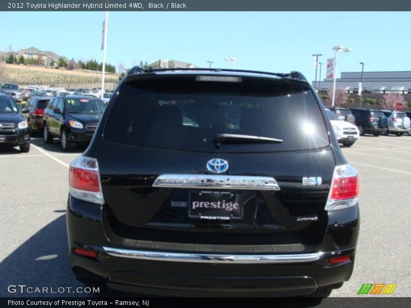 Black / Black 2012 Toyota Highlander Hybrid Limited 4WD