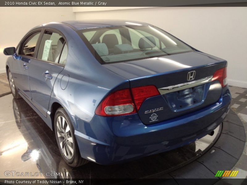 Atomic Blue Metallic / Gray 2010 Honda Civic EX Sedan