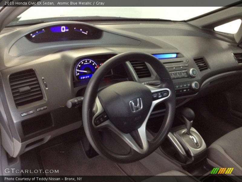 Atomic Blue Metallic / Gray 2010 Honda Civic EX Sedan