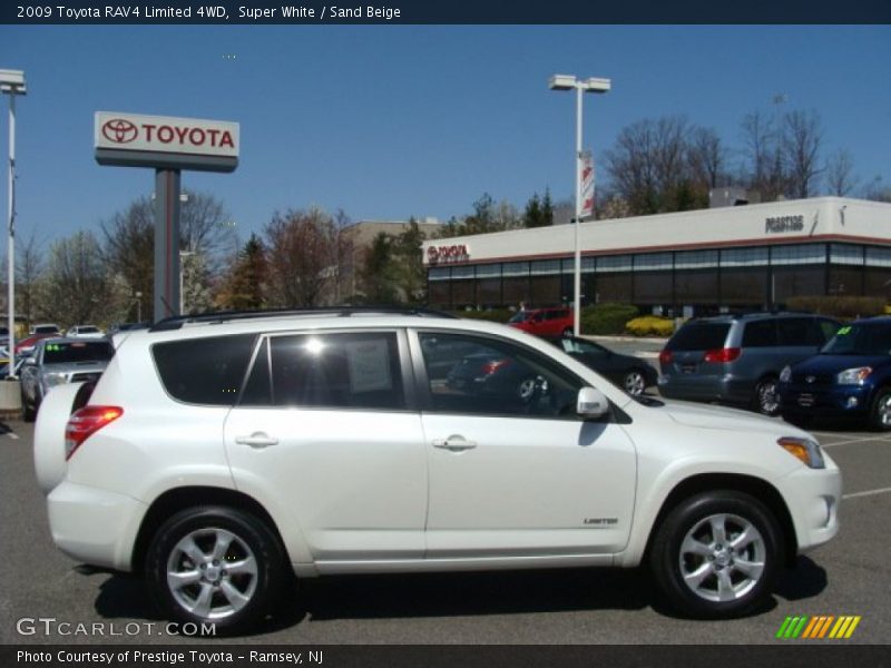 Super White / Sand Beige 2009 Toyota RAV4 Limited 4WD