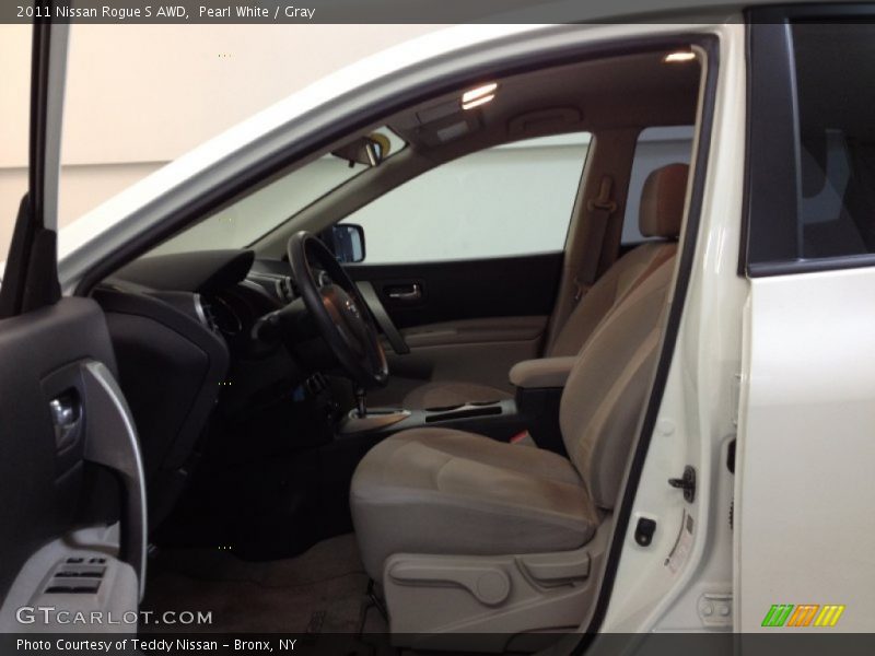 Pearl White / Gray 2011 Nissan Rogue S AWD
