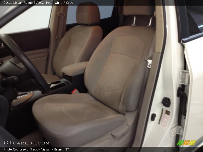 Pearl White / Gray 2011 Nissan Rogue S AWD