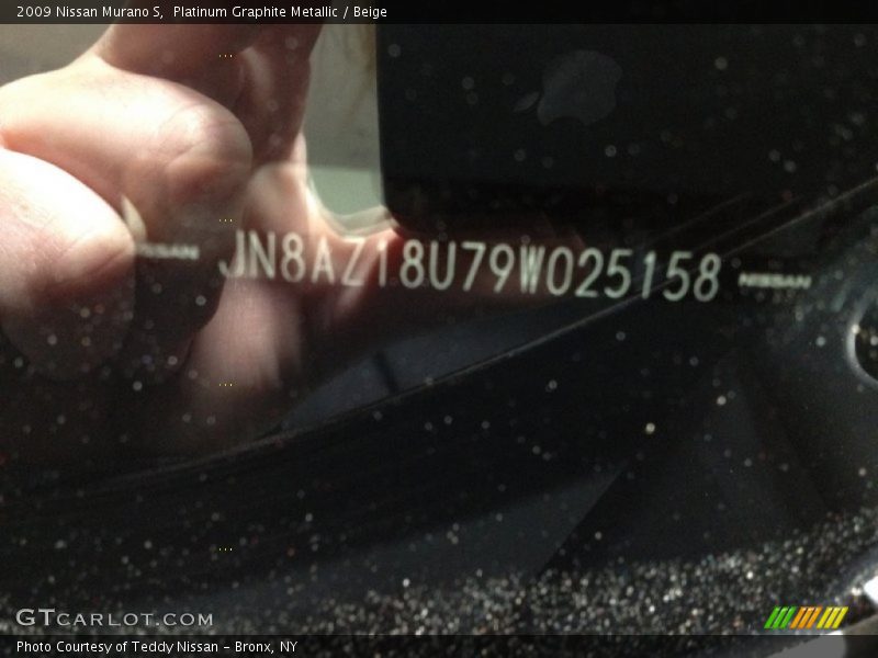 Platinum Graphite Metallic / Beige 2009 Nissan Murano S