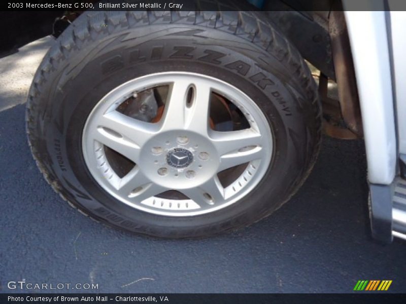 Brilliant Silver Metallic / Gray 2003 Mercedes-Benz G 500