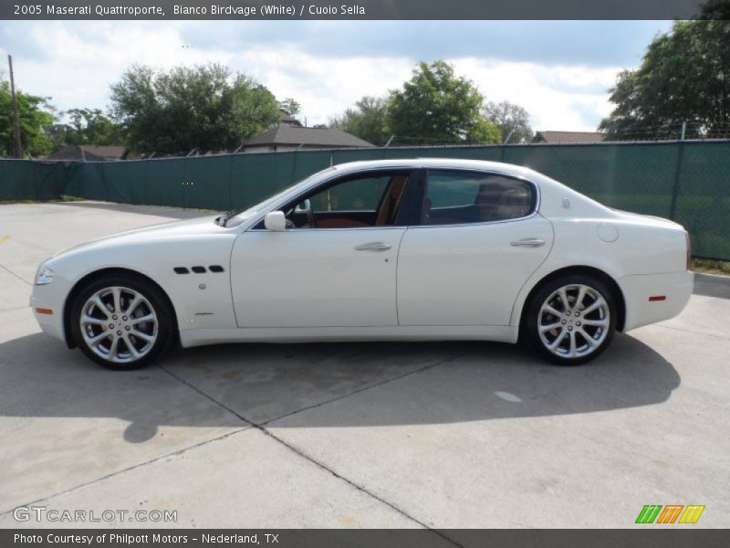 Bianco Birdvage (White) / Cuoio Sella 2005 Maserati Quattroporte