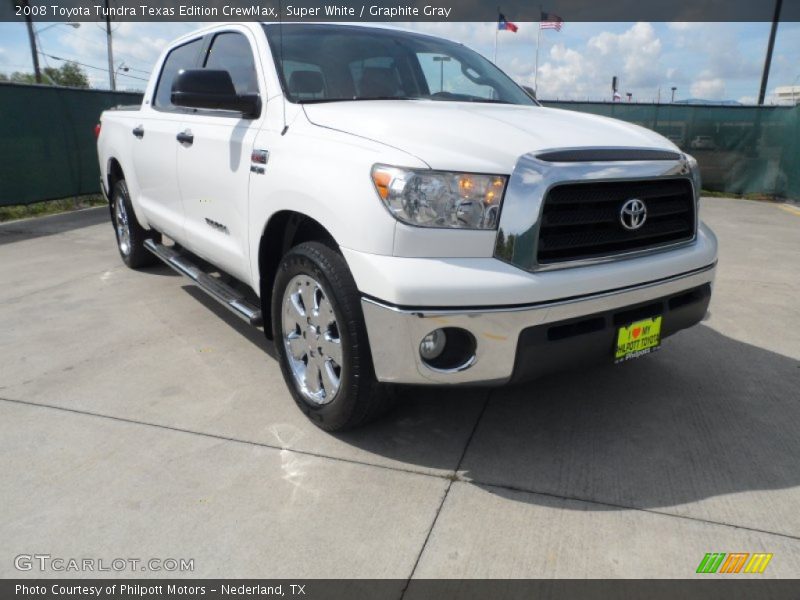 Super White / Graphite Gray 2008 Toyota Tundra Texas Edition CrewMax