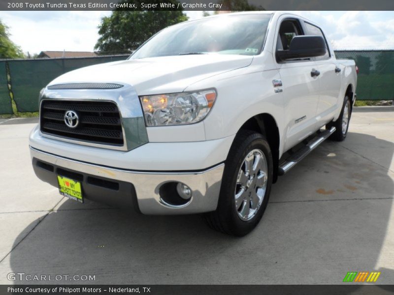 Super White / Graphite Gray 2008 Toyota Tundra Texas Edition CrewMax